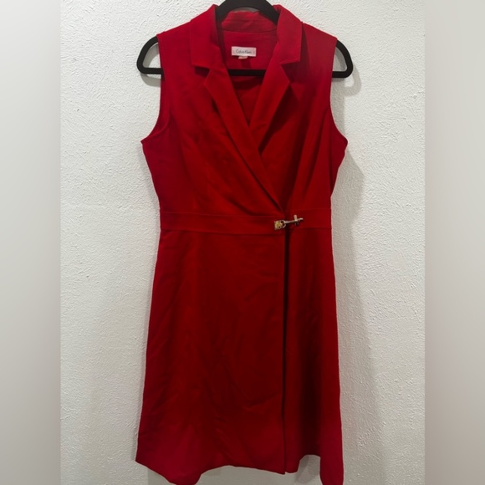 Calvin Klein Sleeveless Red Dress